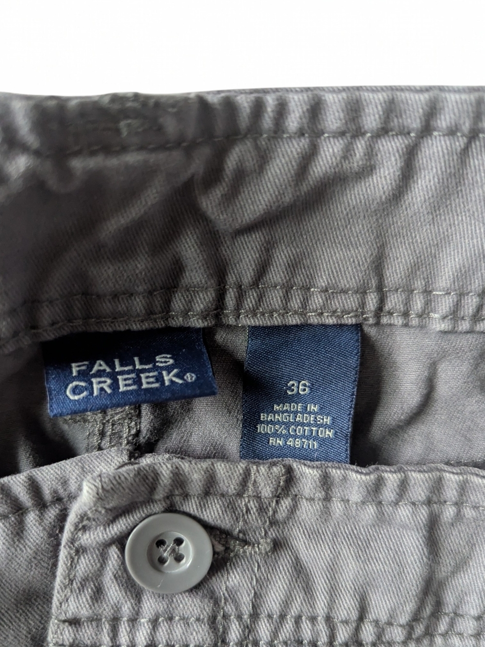 Falls Creek Men's Gray Cargo Shorts Casual Utility Style 36 - Picture 3 of 3